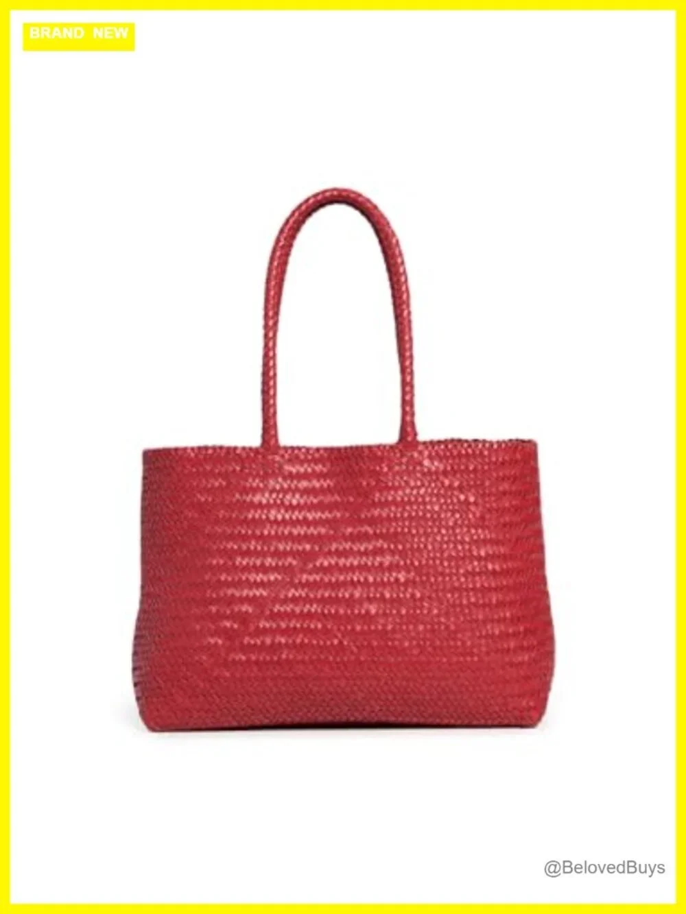 Handwoven Leather Tote with Braided Handles